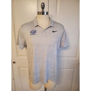 Mens Nike Florida Gators Baseball Team Issued Dri-Fit Polo Shirt Grey - Medium